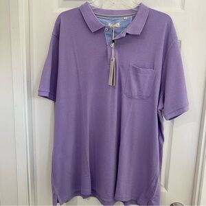 💜ESSENTIALS by Solman Purple mens Polo Shirt - Size 5XL - NWT